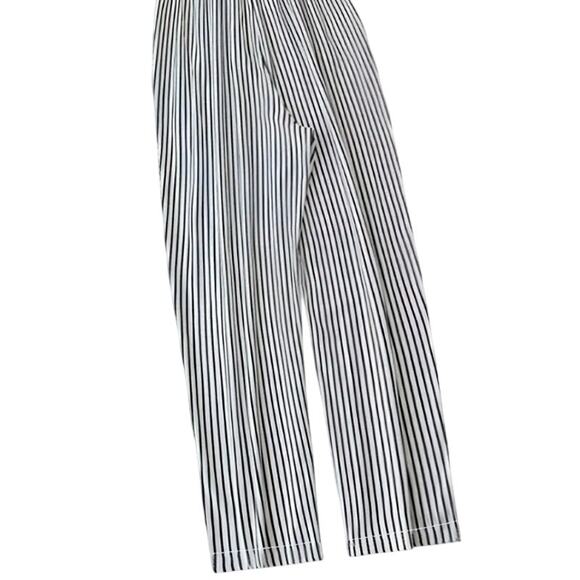 NWOT Plus Size Stripe Straight Leg Cropped Pants Slant Pockets High Waist Sz 2XL - Picture 3 of 3
